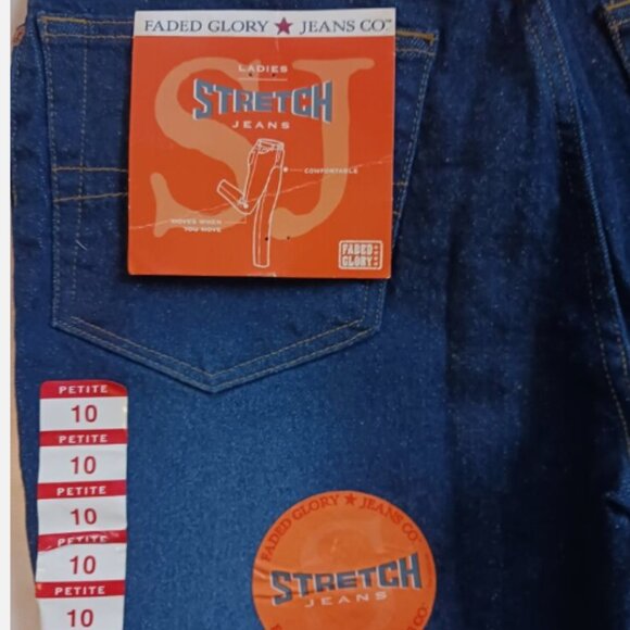 Vintage Faded Glory Jeans Womens Size 10 Petite Blue Straight Classic Fit Denim - Picture 6 of 10